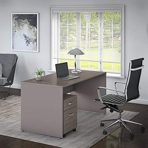 Bush Furniture Commerce 60W Office Desk with Mobile File Cabinet
