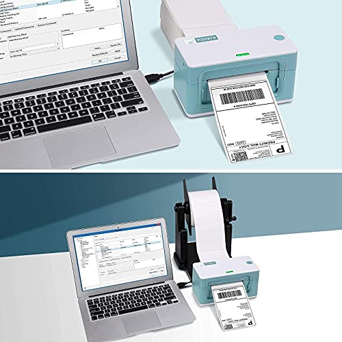 MUNBYN Label Printer with Pack of 500 Label Paper, Paper Holder, Thermal Printer for Barcodes-Labels Labeling, Compatible with UPS, FedEx, Amazon, Ebay, Etsy, Shopify,etc