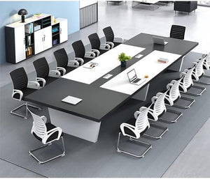 KAGUYASU 10FT Conference Table, Large Meeting Room Table, White, Home Office Desk