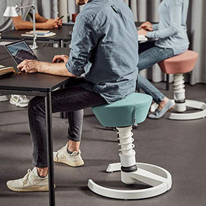 Aeris Swopper Air New Edition Ergonomic Stool with Castors - Dynamic Office Chair for Healthy Back - 17.7-23.2" Standard Height