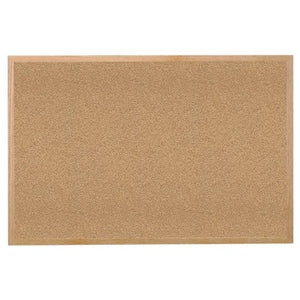 Ghent 48.5" x 72.5" Wood Frame Natural Cork Bulletin Board, Made in The USA