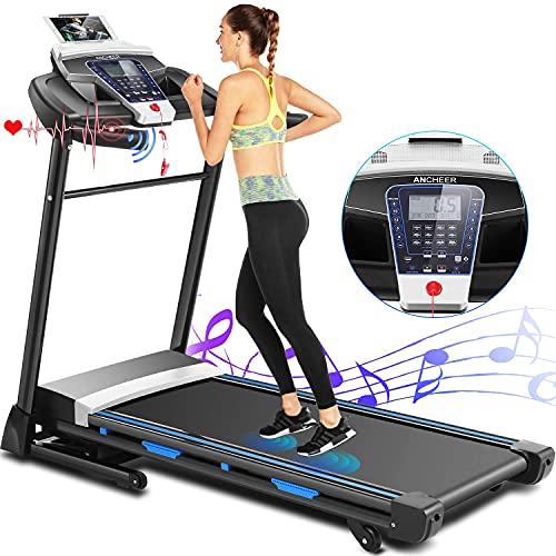 ANCHEER Treadmill,Treadmills for Home with Automatic Incline,3.25HP APP Control Folding Treadmills Exercise Machines,Running&Walking Electric fold Treadmill for Gym&Office Workout Cardio Use