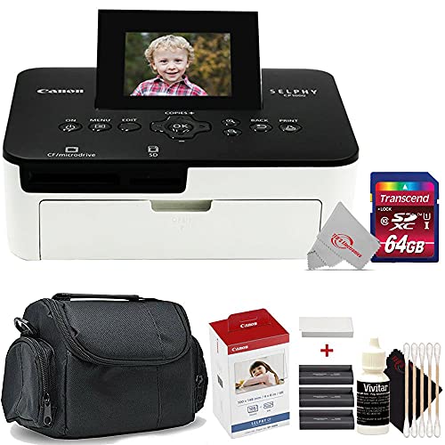 Canon Selphy CP1000 Compact Import Model Photo Printer + Accessory Kit