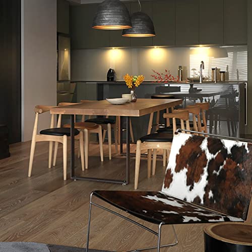 Modern Solid Wood Dining Table, Industrial-Style Long Table (300x120x75cm)