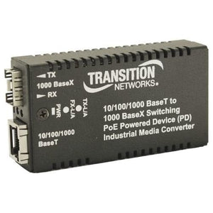 Transition Networks Hardened Mini PD 10/100/1000 Bridging Media Converter