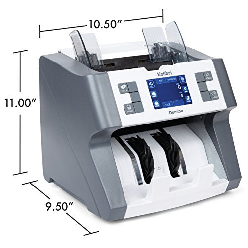 Kolibri Domino Bank Grade Mixed Denomination Money Counter Machine Cash Counter Bill Counter and Bill Reader with UV,MG,IR Counterfeit Detector