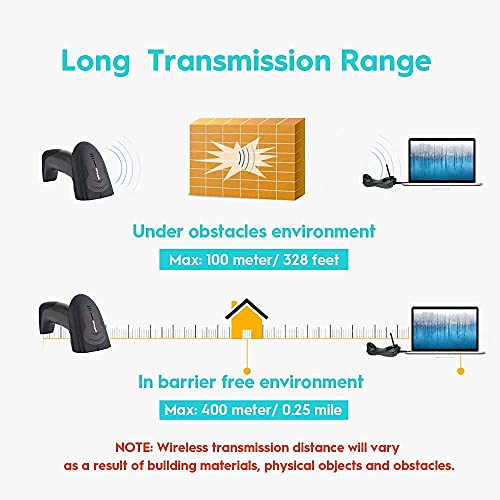 NADMAOO Bur3400-Orange Thermal Label Printer and Bur3069-2D Wireless Barcode Scanner