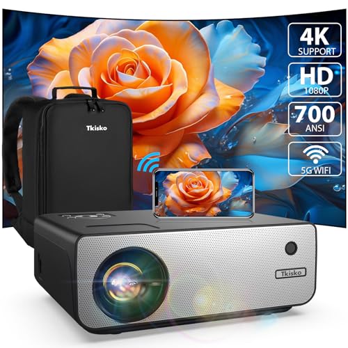 Tkisko Wifi Bluetooth Full HD 1080P Projector 4K Supported