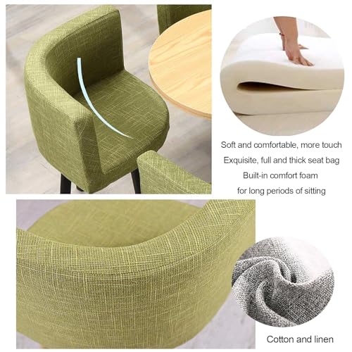 BYJSJY Round Dining Table Set with 4 Chairs and Coffee Table - 80cm, Color A1