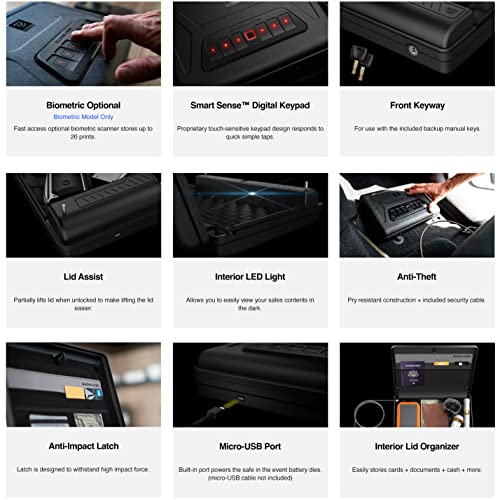 Vaultek Barikade Series 2 Compact Pistol Safe (Series 2 Biometric)