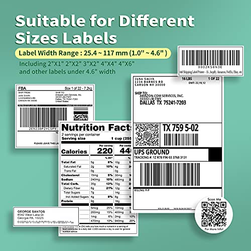 Thermal Label Printer, Shipping Label Printer, Label Printer for Shipping Packages, Desktop Label Printers for Small Business, Barcode Printer - Compatible with USPS, Amazon, Shopify, Etsy, Ebay