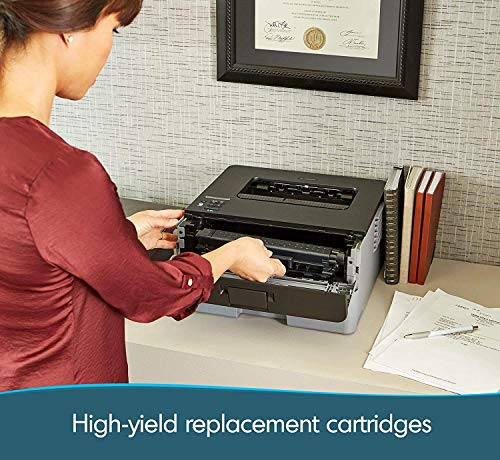 Brother Compact Monochrome Laser Printer, HL-L2350DW- Wireless Printing, Duplex Two-Sided Printing, Business Office Bundle, Amazon Dash Replenishment Ready, BROAGE 64GB USB PEN + 6Ft USB Printer Cable