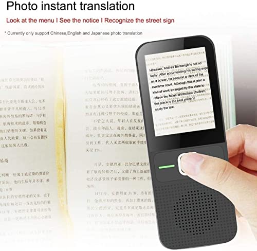 Portable Language Translator Device 83 Languages Real-time Voice Text Photo Translation Black