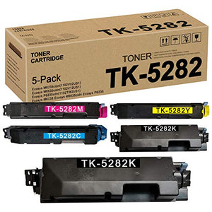 TK5282 TK-5282 1T02TW0US0 1T02TWCUS0 1T02TWBUS0 1T02TWAUS0 (2BKCMY, 5PK) Toner Cartridge Replacement for Kyocera Ecosys M6635cidn(1102V12US1) P6235cdn(1102TW2US1) M6235 P6235 Toner Kit Printer