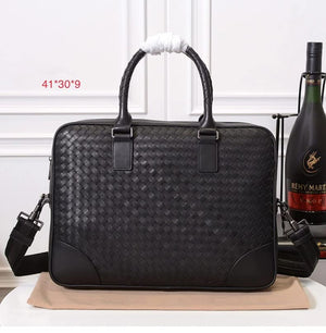 GYZX Genuine Leather Handbag Cowhide Business Briefcase Commercial Computer Messenger Woven Bags (Color : A, Size : 41 * 30 * 9cm)