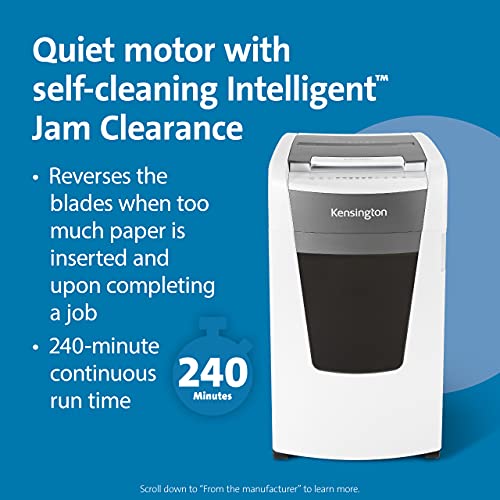 Kensington OfficeAssist 600-Sheet Auto-Feed Micro Cut Shredder - 29 Gallon Capacity