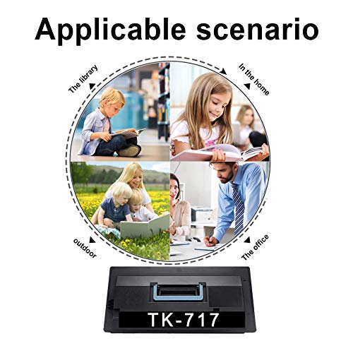 TK717 TK-717 1T02GR0US0 (Black,2 Pack) Toner Cartridge Replacement for Kyocera KM-3050 KM-4050 KM-5050 NEC IT5050 TASKalfa 420i TASKalfa 520i Toner Kit Printer