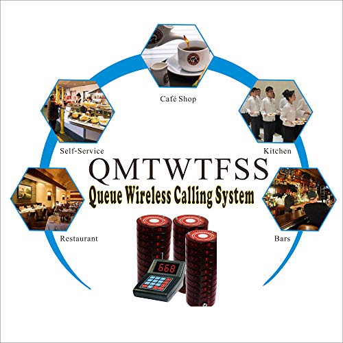 Shihui Wireless Calling System 30 Coaster Pagers + 1 Keypad Queue Pager - Restaurant Guest Paging System