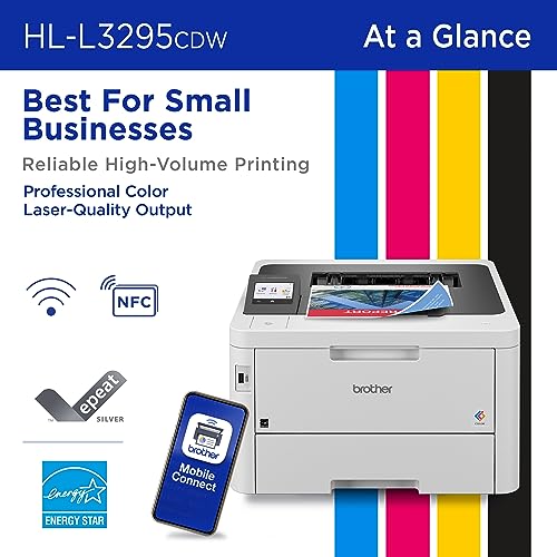 Brother HL-L3295CDW Wireless Color Laser Printer | Duplex, NFC, Mobile & Ethernet Connectivity | Amazon Dash Replenishment Ready