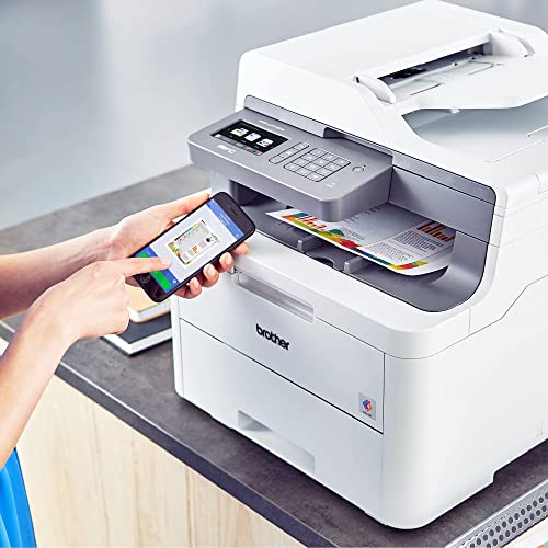 Brother MFC-L3710CW Wireless Color Laser Printer - Print Copy Scan Fax, 600 x 2400 dpi, 19 ppm
