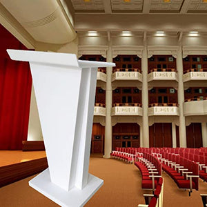 JOuan Acrylic Church Lectern Podium Stand - Portable 10mm Frosted Vertical Design