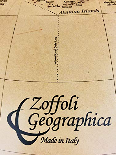 Zoffoli Magellano Floor Globe - Apricot Ocean (24 Inch Diameter)
