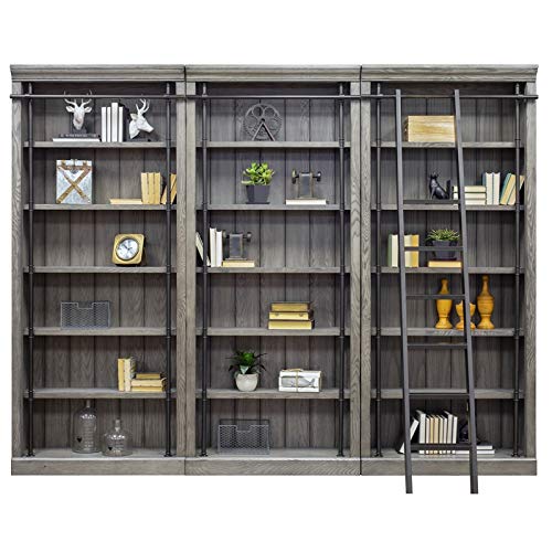 Martin Furniture AE4094Gx3-AE402 Avondale 3 Bookcase Wall Gray,