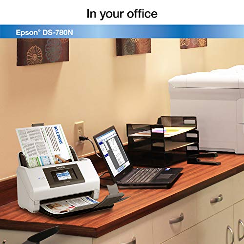 Epson DS-780N Network Color Document Scanner for PC and Mac, 100-page Auto Document Feeder (ADF), Duplex Scanning