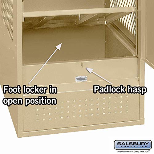Salsbury Industries 71024TN-U 6ft High 24in Deep Unassembled Metal Locker - Tan Brown