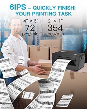 Thermal Label Printer - iDPRT SP410 Thermal Shipping Label Printer, 4x6 Label Printer, Thermal Label Maker, Compatible with Shopify, Ebay, UPS, USPS, FedEx, Amazon & Etsy, Support Multiple Systems