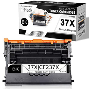 1 Pack Black 37X | CF237X High Yield Toner Compatible Toner Cartridge Replacement for HP Enterprise M607n M607dn M609dh M609dn M609x MFP M631 M632fht Flow MFP M631h M609 MFP M631 M632 Series Printer