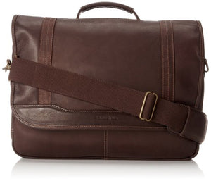 Samsonite Colombian Leather Flapover Briefcase, Brown, One Size