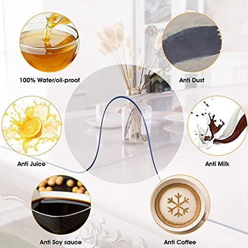 KUAIE Transparent Office Chair Mat - Non-Slip Scratch Resistant Floor Protector