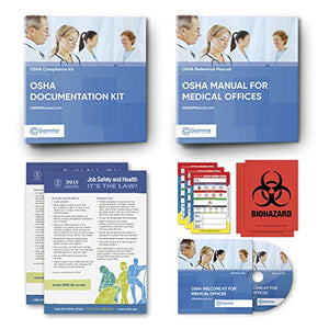 2022 OSHA Package for Medical Offices Including Regulations and Standards Manual (hardcopy) + Safety Policies and Forms (hardcopy and CD) + Training Outline and Test + Resource CD + Posters + Labels