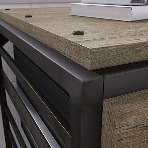 GodSend 3 Piece Industrial Office Set in Rustic Gray-Home Office Furniture Sets-Computer Desk-Home Office desks-Desk with Drawers-Storage Cabinet-Home Office Desk-Home Office Furniture Set