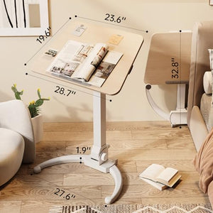 JOY worker Foldable Mobile Standing Desk, Height Adjustable Sit Stand Desk