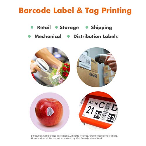 48 Rolls (Full Case) Wolfbarco Thermal Transfer Ribbon 3.27" x 1476' (83mm x 450m) Standard Black Resin-Enhanced Wax for Zebra GK420D SM4 ZT410 Tec Datamax Intermec Citizen Printer, Core Size 1", CSO