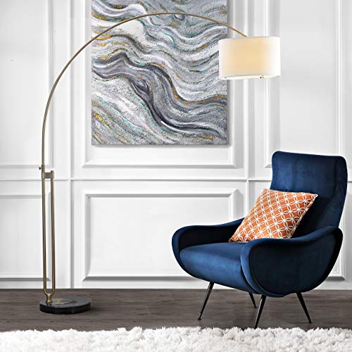 Safavieh Polaris Arc Floor Lamp Antique Brass/Black 84-inch LED Bulb Included