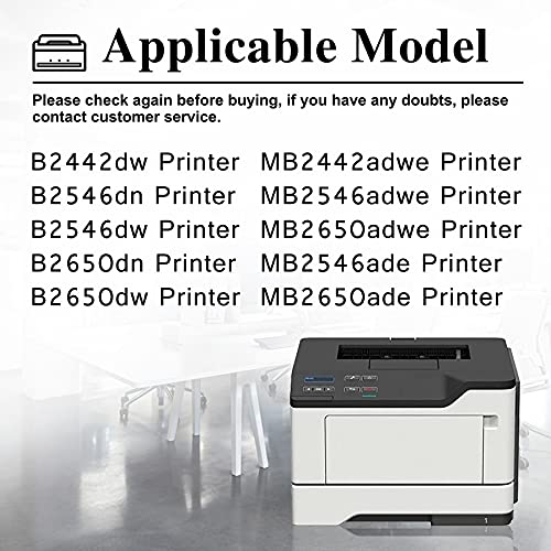 3-Black B2442 B240HA0 Remanufactured Compatible (6200 High Yield) Ink Cartridge Replacement for Lexmark B2546dn B2546dw B2650dn MB2546ade B2650dw MB2546adwe MB2650ade Printer Toner Cartridge.
