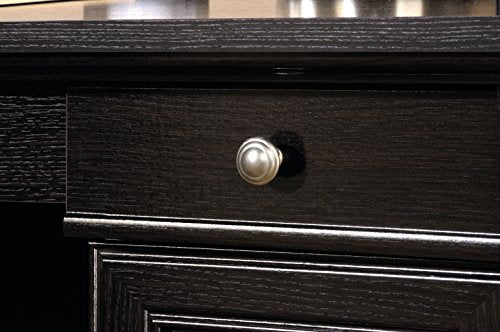 Sauder 420791 Bleeker Street L-Desk, L: 73.25" x W: 31.13" x H: 7.75", Obsidian Oak finish