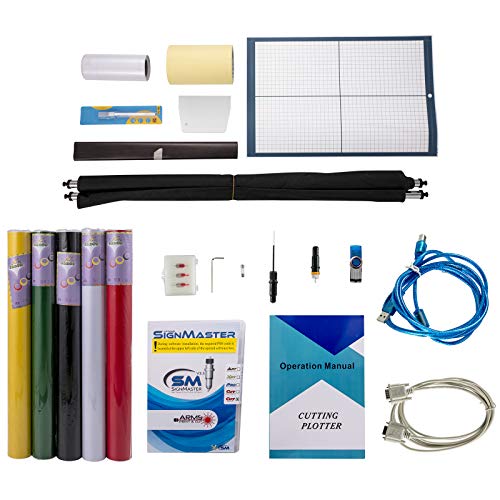 VEVOR Vinyl Cutter Machine 870mm Vinyl Printer, 34 inch Plotter Printer U-Disk Offline with Accessories & Floor Stand Vinyl Cutting Machine Adjustable Force and Speed for Sign Making Plotter Cutter