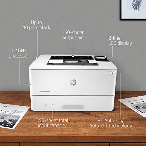 HP LaserJet Pro M404n Laser Printer with Built-in Ethernet & Security Features (W1A52A)