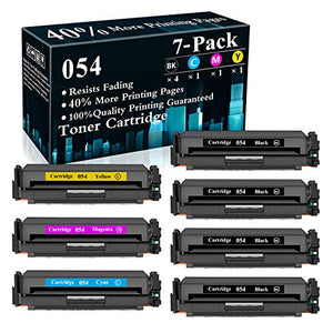 7 Pack (4BK+C+M+Y) Cartridge 054 CRG-054 Toner Cartridge Replacement for Canon Color Image Class LBP621Cw LBP622Cdw LBP623Cdw MF642Cdw MF644Cdw MF640C MF641Cw MF643Cdw MF645Cx Printer,Sold by TopInk