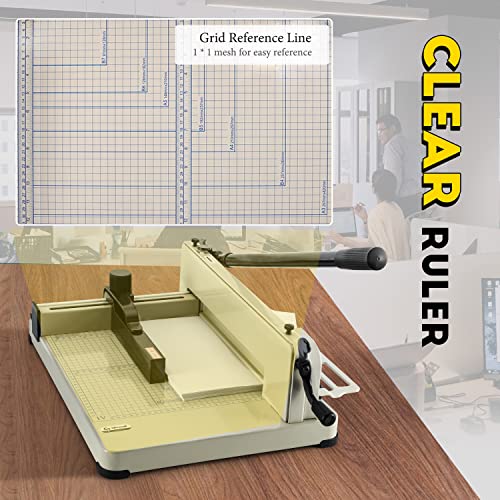 CGOLDENWALL 12" Heavy Duty Paper Cutter Industrial Guillotine Paper Trimmer, Cutting Ability up to 444 Sheets, Alsp Applied for Normal Paper Leather Non-Woven Fabrics