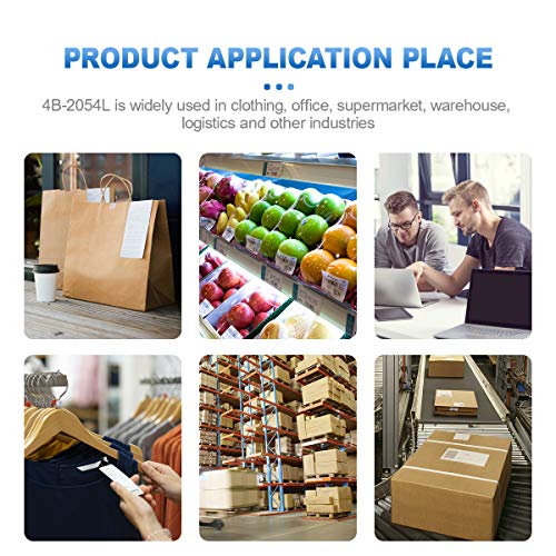 Thermal Shipping Label Printer with 2100 Labels, Support Amazon Ebay PayPal Etsy Shopify Shipstation Ups USPS FedEx DHL On Windows & Mac, Roll Fanfold Direct, Label 4x6 with 350 Labels x 6 Rolls