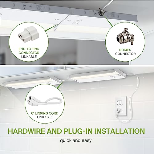 ASD Swivel LED Under Cabinet Lighting, 9 Inch 3W, Dimmable Linkable, 20 Pack