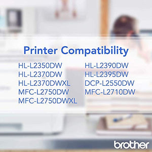 Brother Compact Monochrome Laser All-in-One Multi-function Printer, MFCL2750DWXL, Up to Two Years of Printing Included, Amazon Dash Replenishment Ready & Genuine Cartridge TN760 High Yield Black Toner