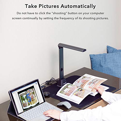 iOCHOW S3 Book & Document Camera, 17MP High Definition Professional Book Document Scanner, Auto-Flatten & Deskew Tech, Max A3 Size, Smart Multi-Language OCR, SDK & Twain for Office and Education