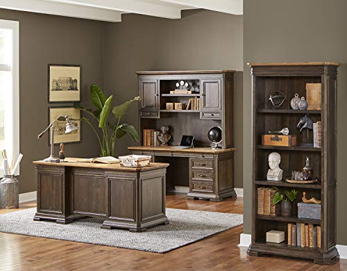 Martin Furniture IMSA680 Double Pedestal Executive Desk, Brown, Fully Assembled