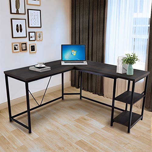 Y-hm Multifunctional, Simple and Stylish Play Desk Workstation for Abode Office, Domicile Office Desk with Adjustable Bookshelf, Gentle to Assemble, Space Economy, Writing Workstation, Desk — L-Sha